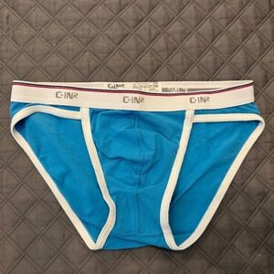 New men’s blue retro C-IN2 sport briefs. Size large.